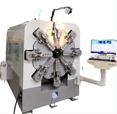 カムなし自動ばね機械、12本の斧が付いているばねの巻く機械