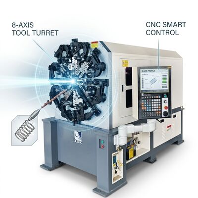 5 軸ワイヤー回転式 CNC スプリング マシン 1.0 - 4.0mm 日本モーター システム