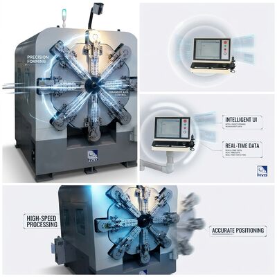 カムレス 14 軸線 CNC ばね作成ワイヤー回転式フォーマーが付いているコイリング機械