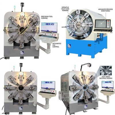12 軸 CNC ばね機械ばね回転ワイヤー直径 2.5 mm システム