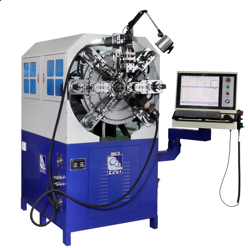 カムレス 12軸 CNC スプリングフォーミングマシン 0.3 - 2.5mm ワイヤー CNC スプリングマシン