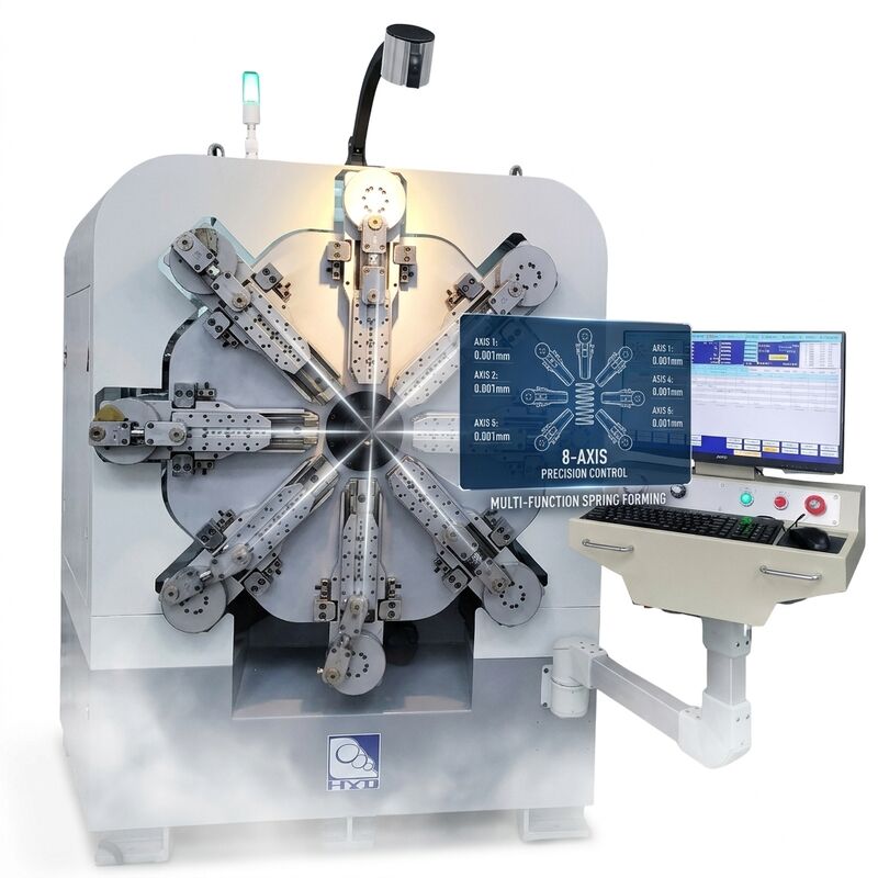 12 軸 CNC ばね機械ばね回転ワイヤー直径 2.5 mm システム
